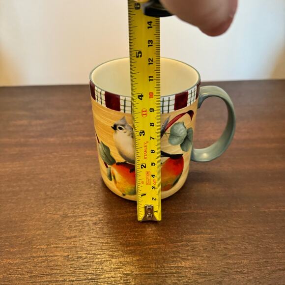 Lenox Winter Greetings Everyday Tartan Tufted Titmouse Christmas Coffee Mug - Picture 7 of 11